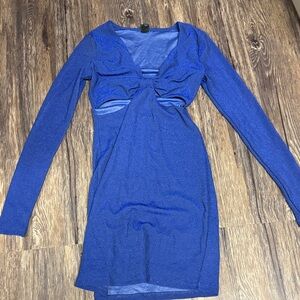 Wild Fable Royal Blue Long Sleeve Dress